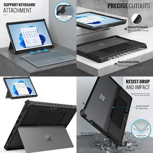 Protective Rugged Cover Case For Surface Pro 8 -13inches.