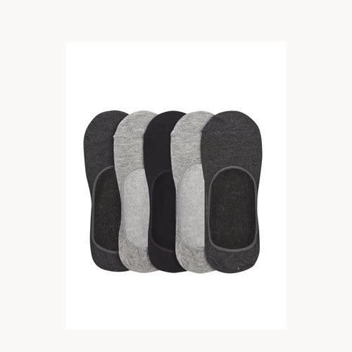 Invisible Socks For Men - 5 Pairs Black/grey