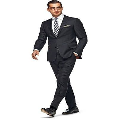 Slim Fit Men's One Button Suit - Grey
