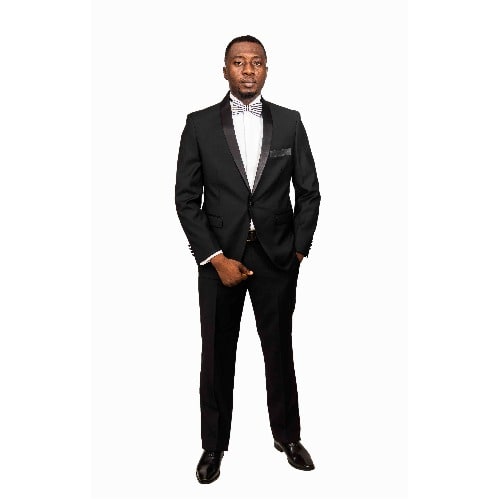 Italian Wool Blend Men's Tuxedo - Black