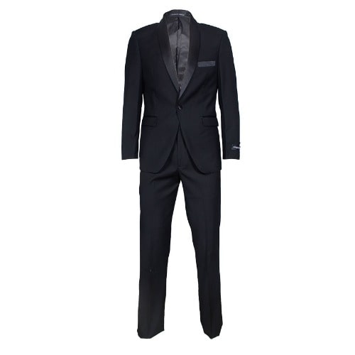 Italian Wool Blend Men's Tuxedo - Black