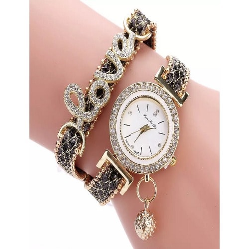 Love Bracelet Wristwatch  -Black