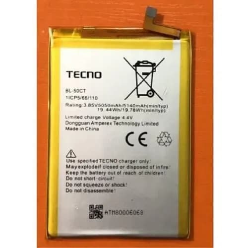 Replacement Internal Battery For Tecno L8 -bi - 50ct - 5050mah