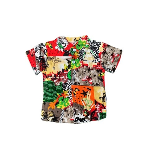 Baby Shirt & Short - vintage Design Orange & Green