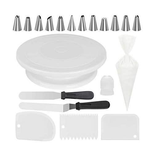 Cake Decorating Diy Tools Set With Cake Turntable And Nozzle