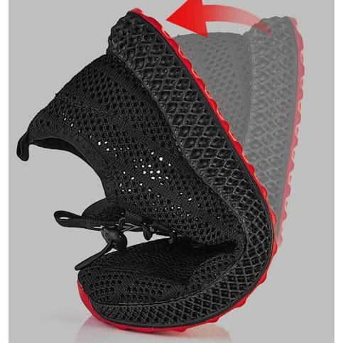 Men's Sneakers - Black And Red