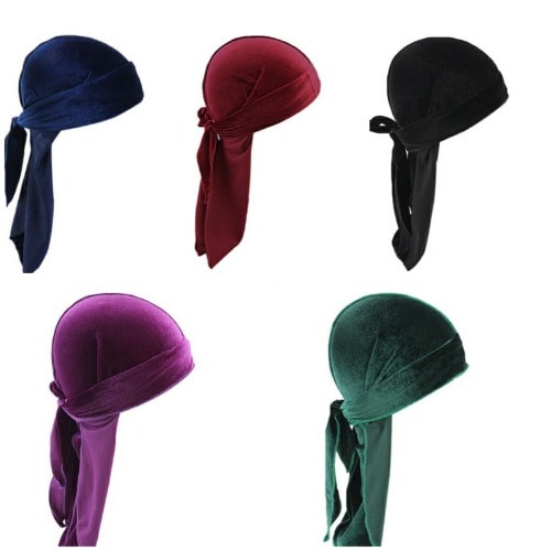 Plain Velvet Durags - 5 In 1