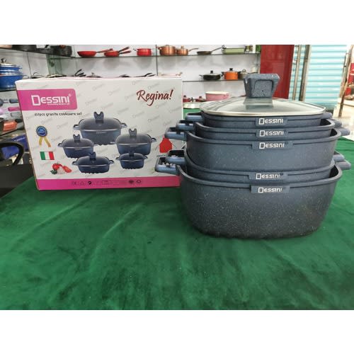 Dessini Non Stick Granite Cookware Set -22 Pieces Set