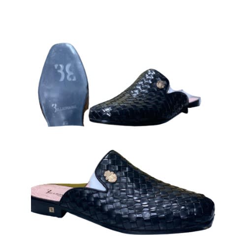 Pattern Leather Half Shoe