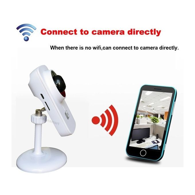 Mini IP Camera Wifi Micro SD CCTV Security Camera 720P Wireless Webcam Audio Surveillance HD Night Vision Cam Video Telecamera - White