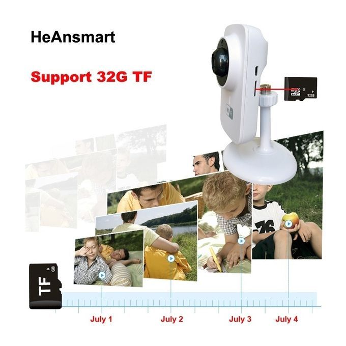 Mini IP Camera Wifi Micro SD CCTV Security Camera 720P Wireless Webcam Audio Surveillance HD Night Vision Cam Video Telecamera - White