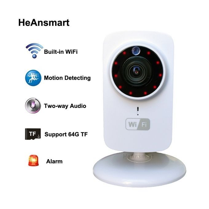 Mini IP Camera Wifi Micro SD CCTV Security Camera 720P Wireless Webcam Audio Surveillance HD Night Vision Cam Video Telecamera - White