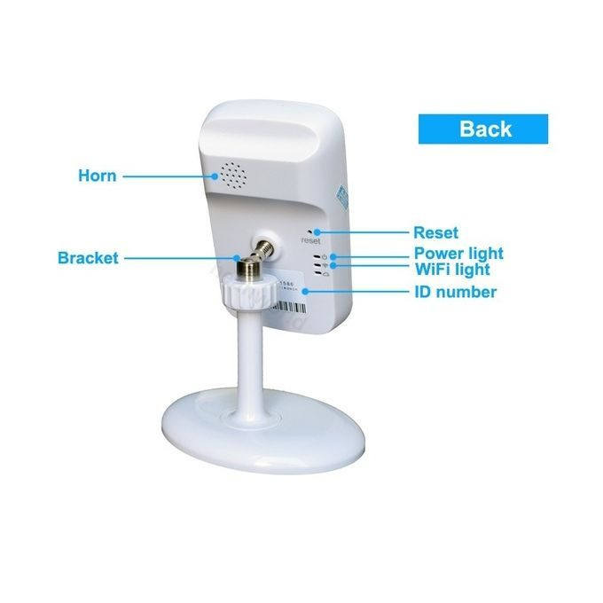 Mini IP Camera Wifi Micro SD CCTV Security Camera 720P Wireless Webcam Audio Surveillance HD Night Vision Cam Video Telecamera - White
