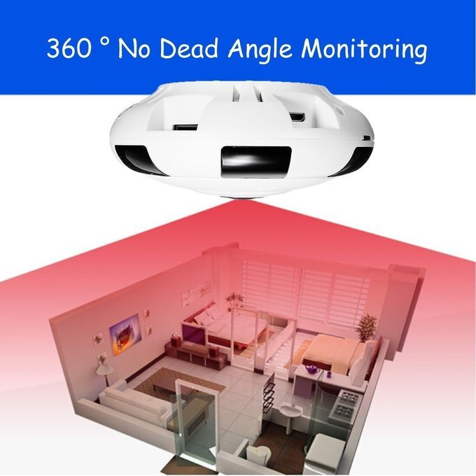 Mini HD 1080P 360 Panoramic Wifi Camera Fisheye IP Camera Two Way Audio Communication Night Vision Motion Detector Camcorder Cloud Storage Recorder Recover Recording