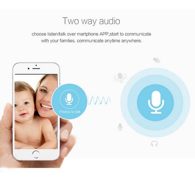 Mini HD 1080P 360 Panoramic Wifi Camera Fisheye IP Camera Two Way Audio Communication Night Vision Motion Detector Camcorder Cloud Storage Recorder Recover Recording