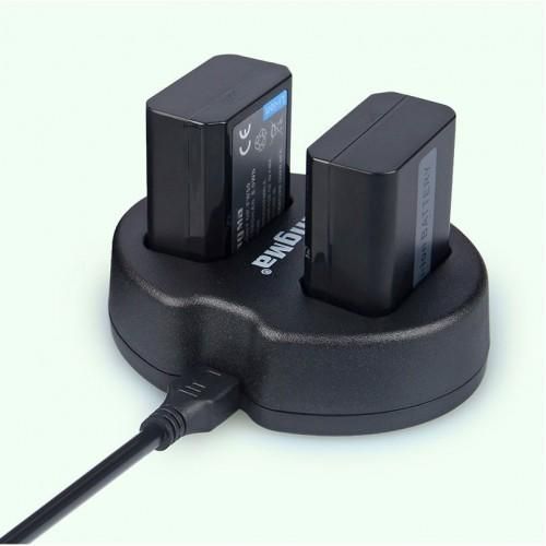 Kingma Np-Fw50 Dual Battery With Charger 1080mah For Sony A7r2 A6300 A5100 A6000 A6100 A7 M2-Black LOOKOUT