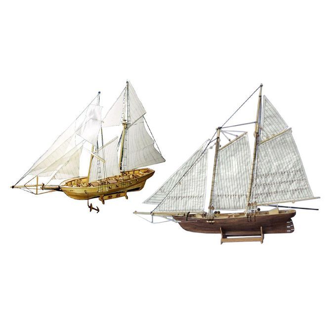 1/130 1/120 Scale Wood Sailboat Model Kit     Ship Puzzle Kids Adults