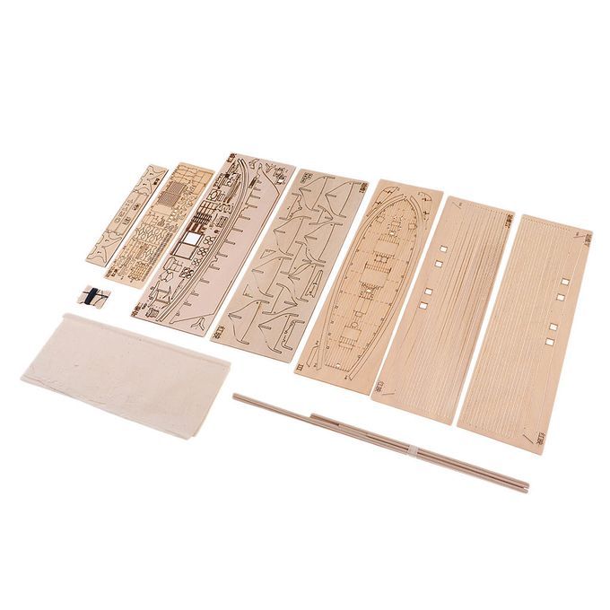 1/130 1/120 Scale Wood Sailboat Model Kit     Ship Puzzle Kids Adults