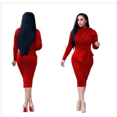 Lovely Bodycon Dress - Red