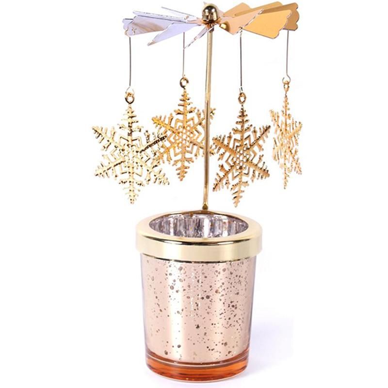 Metal Candlestick Decor Gifts New Year-D