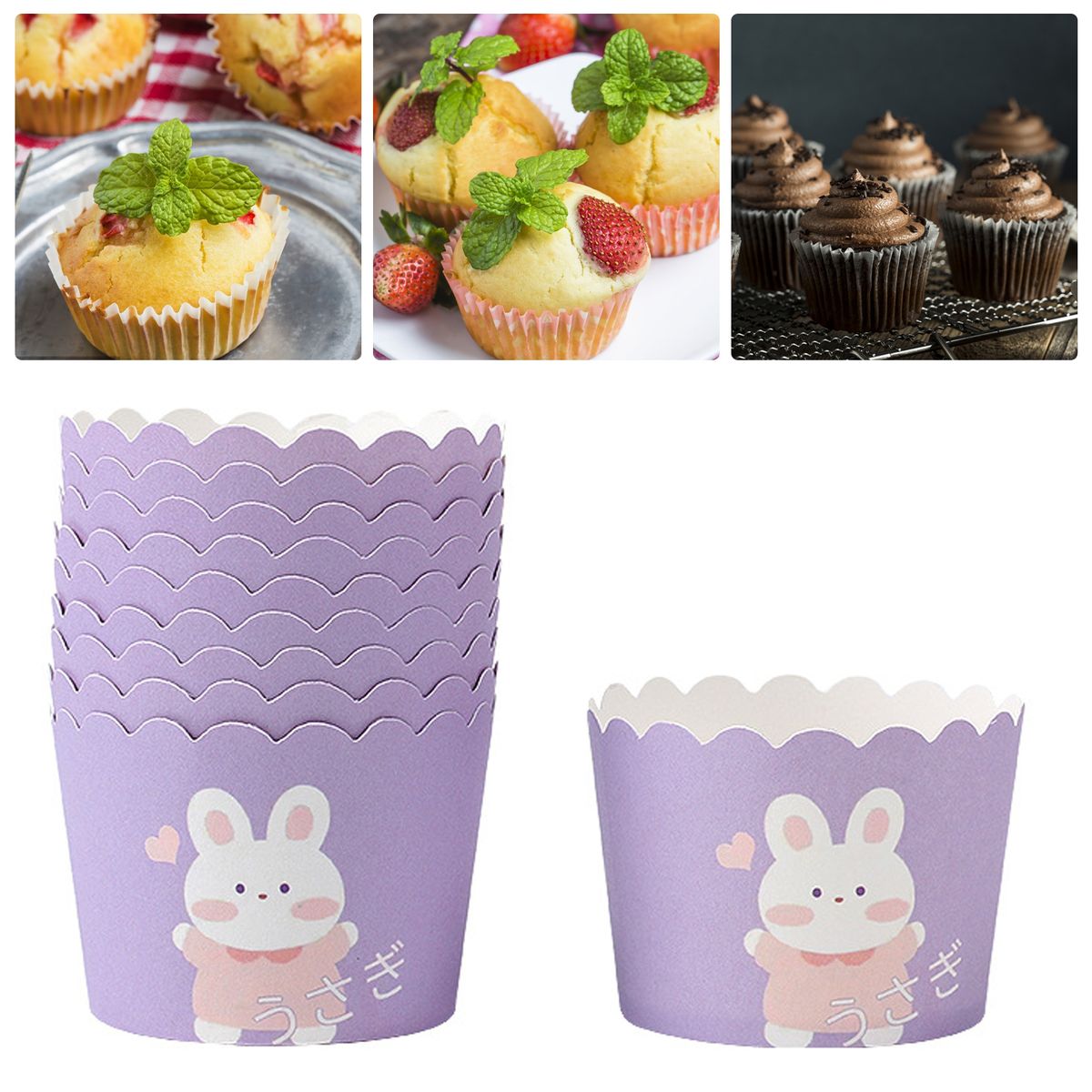 50Pcs Cake Liner   Decorative Wedding Muffin A