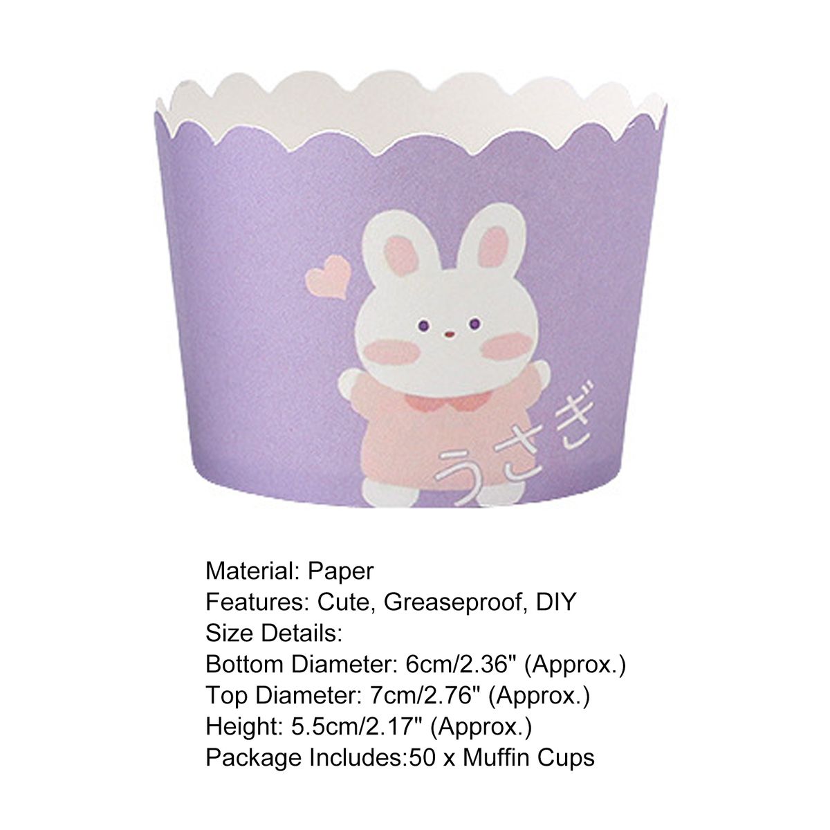 50Pcs Cake Liner   Decorative Wedding Muffin A