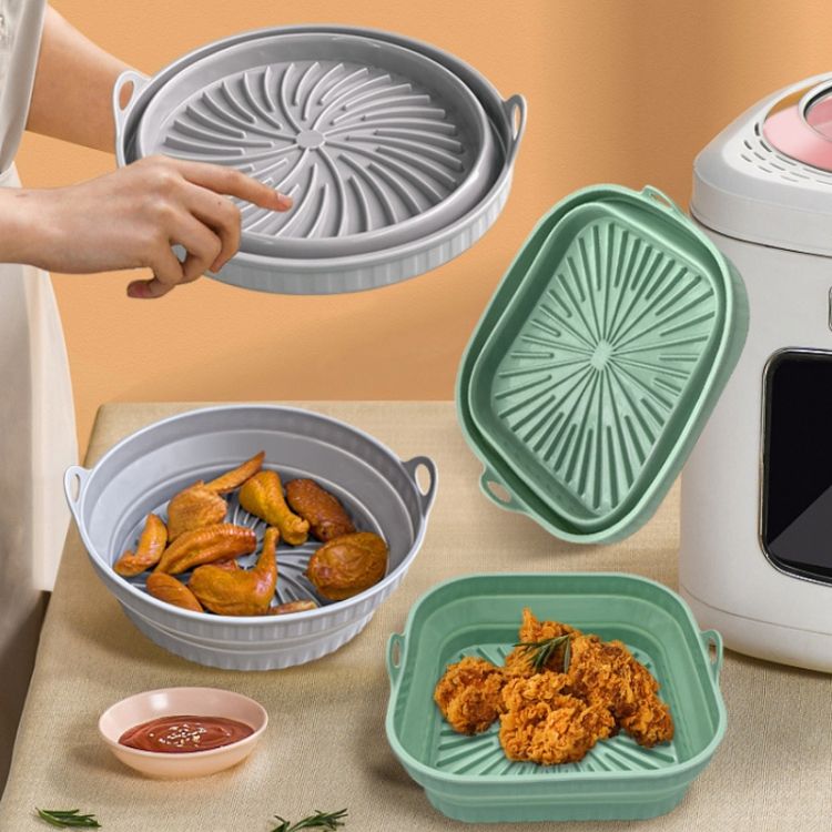 Baking Mat 2pcs Air Fryer Mat Baking Tray, Specification: Small Round D