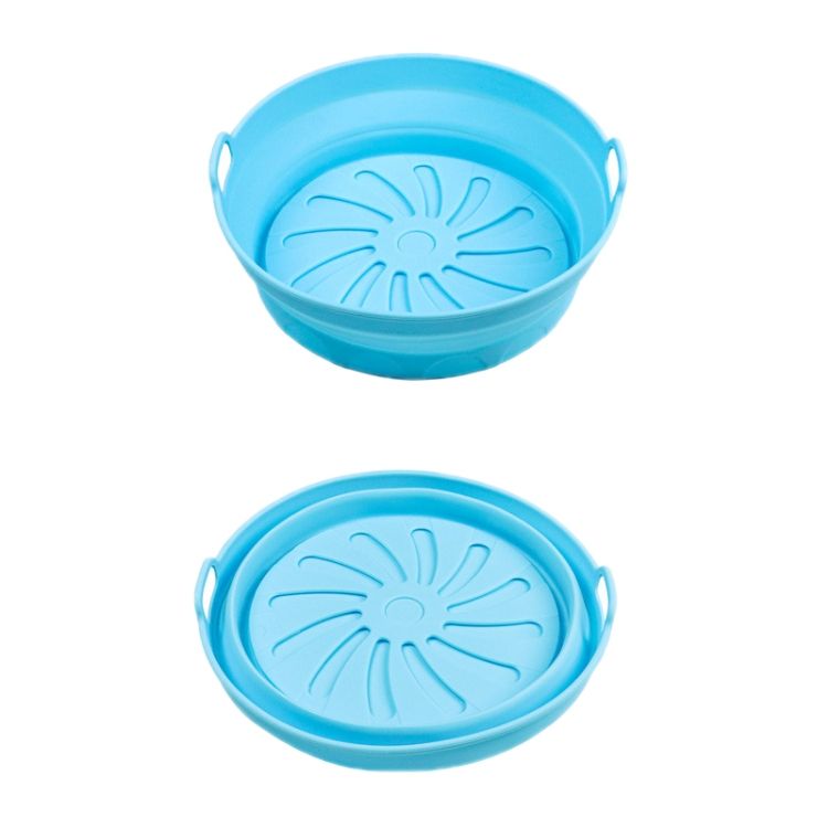 Baking Mat 2pcs Air Fryer Mat Baking Tray, Specification: Round Inner B
