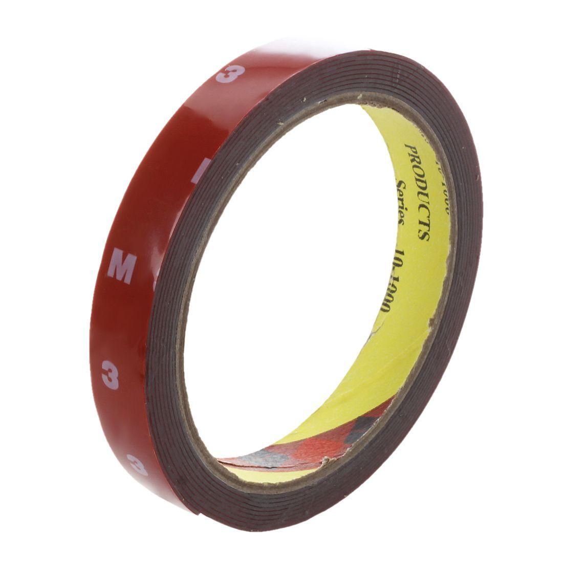 Strong Permanent Double Sided Super Sticky Foam Tape Roll For Vehicle Car Red 15MM*
