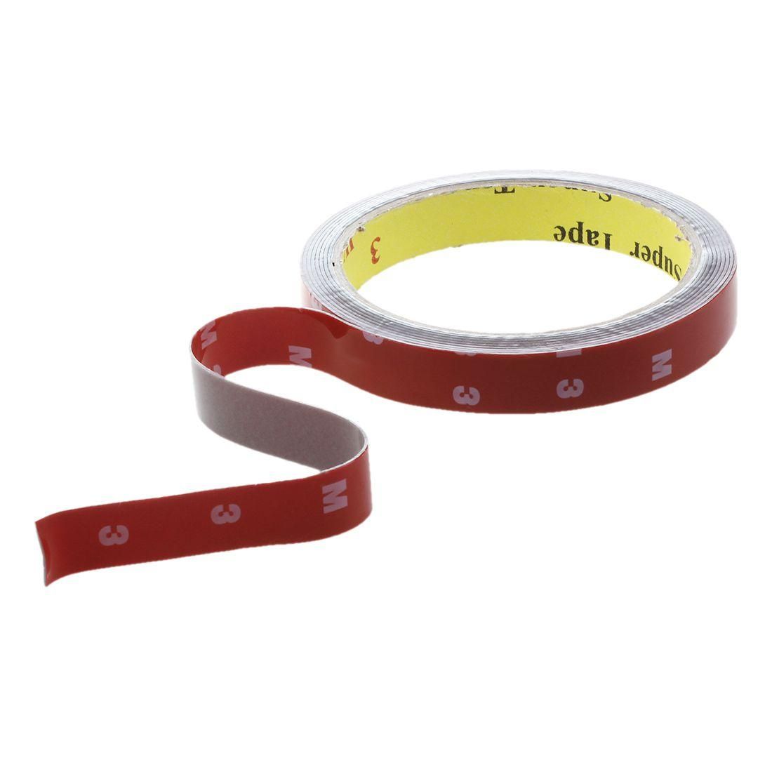 Strong Permanent Double Sided Super Sticky Foam Tape Roll For Vehicle Car Red 15MM*