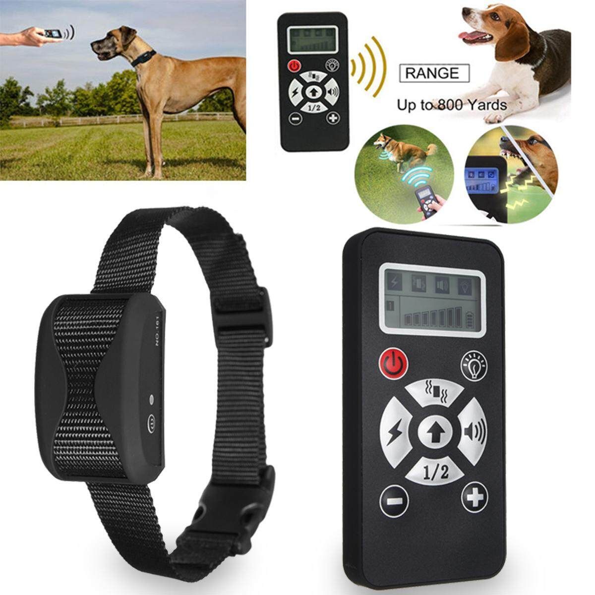 4-Mode 7-Level Rechargeable Remote LCD Electric Dog Training Barking Collar
