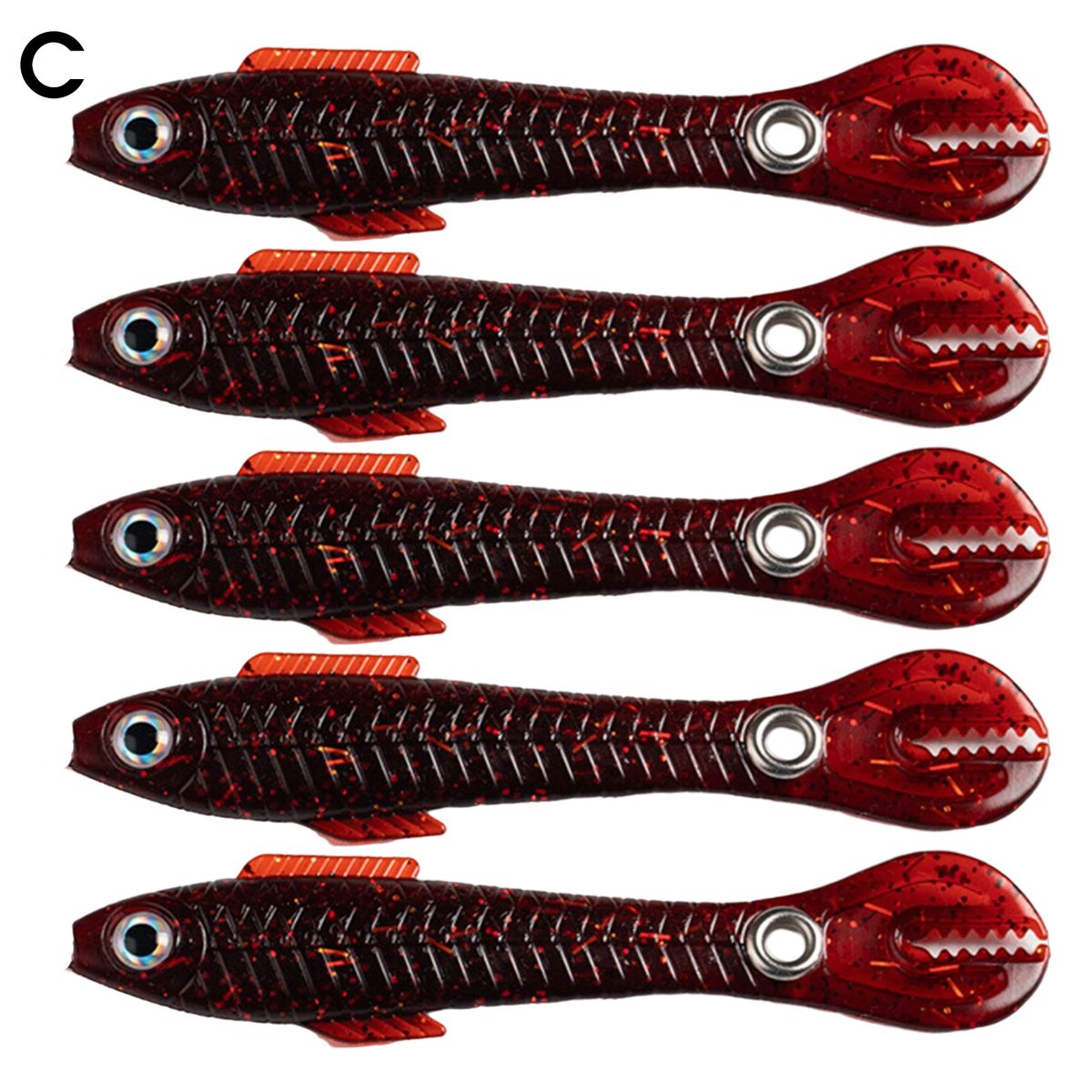 5Pcs/Pack?10cm/6g?Soft Bait?Tough?Streamlined?Metal-C
