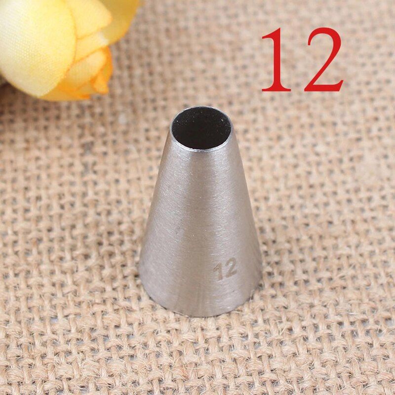 #12 Stainless Steel Round Icing Piping Tips Cake Nozzle