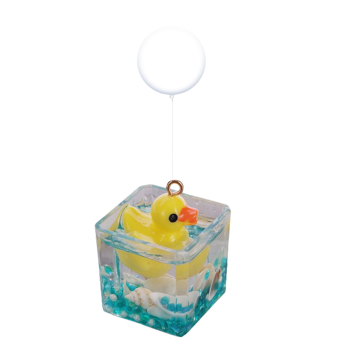 1 Set Fish Tank Decor Duck-Shaped Aquarium Ornament Landscaping Decor Blue