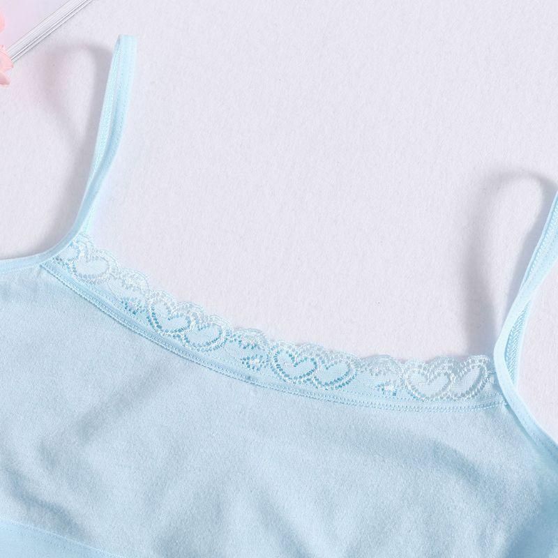 4PCS / Set Cotton Lace Girls Training Bra For Children Teen Vest Underwear Bra Girls For 8 9 10 11 12 13 14 years