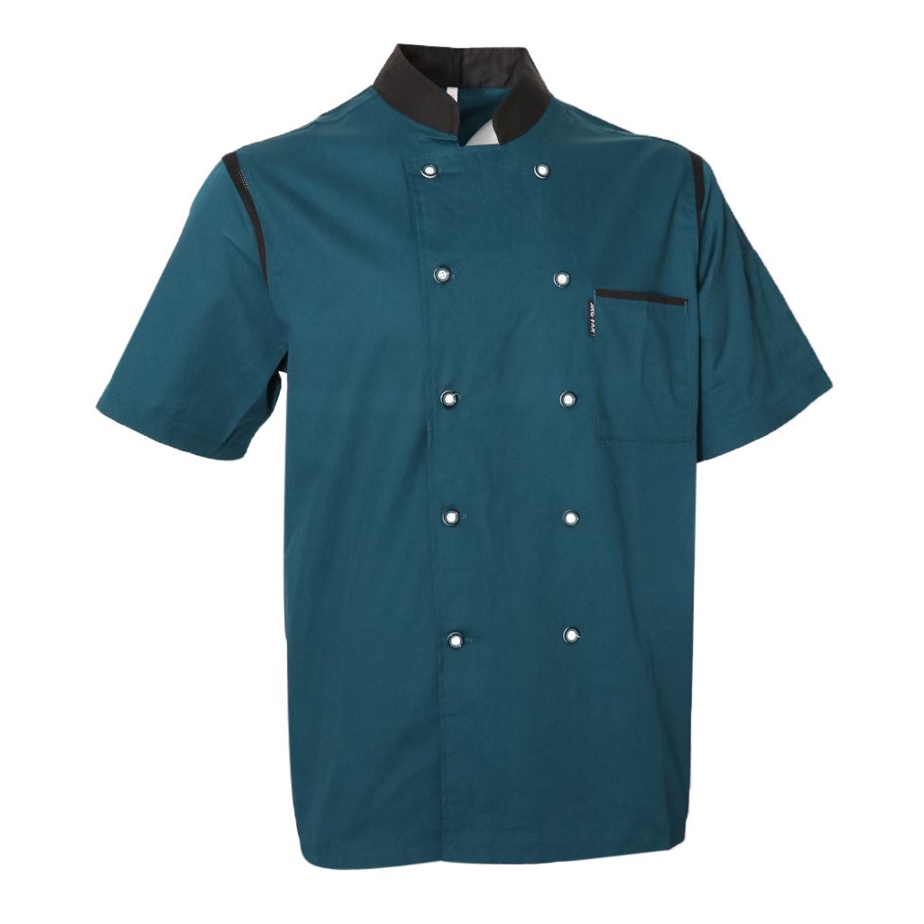 Short Sleeve Chef Overalls Restaurant Cook Uniform XXL
