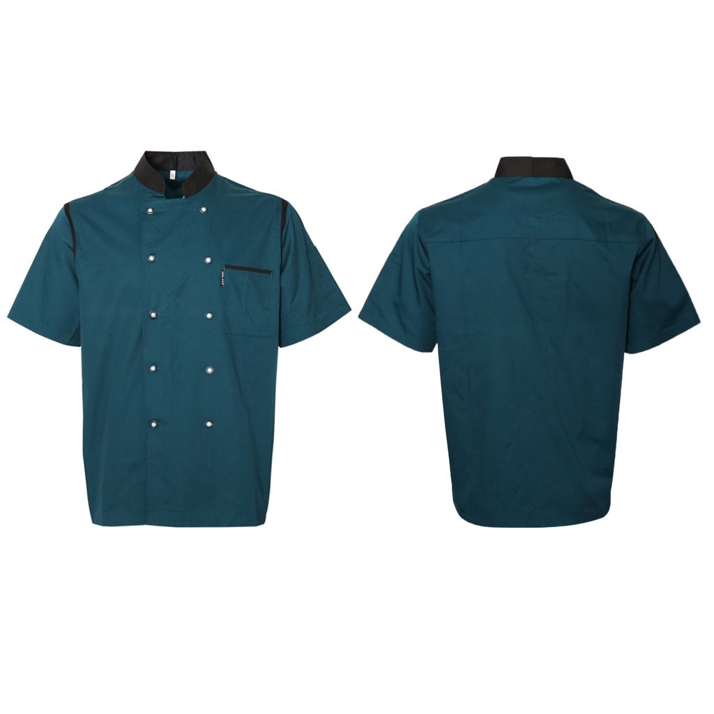 Short Sleeve Chef Overalls Restaurant Cook Uniform XXL
