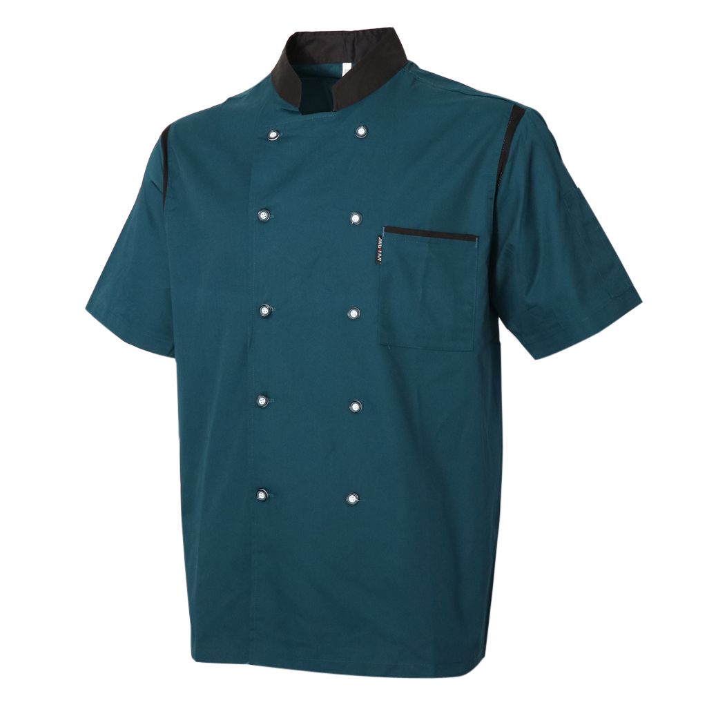 Short Sleeve Chef Overalls Restaurant Cook Uniform XXL