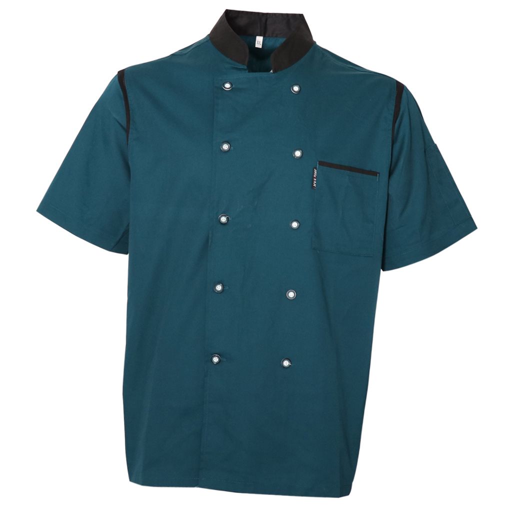 Short Sleeve Chef Overalls Restaurant Cook Uniform XXL