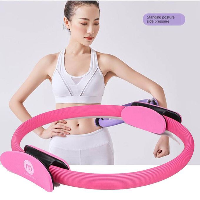 Yoga Pilate Ring   Circle Muscle Exercise Fitness Body Rose Red