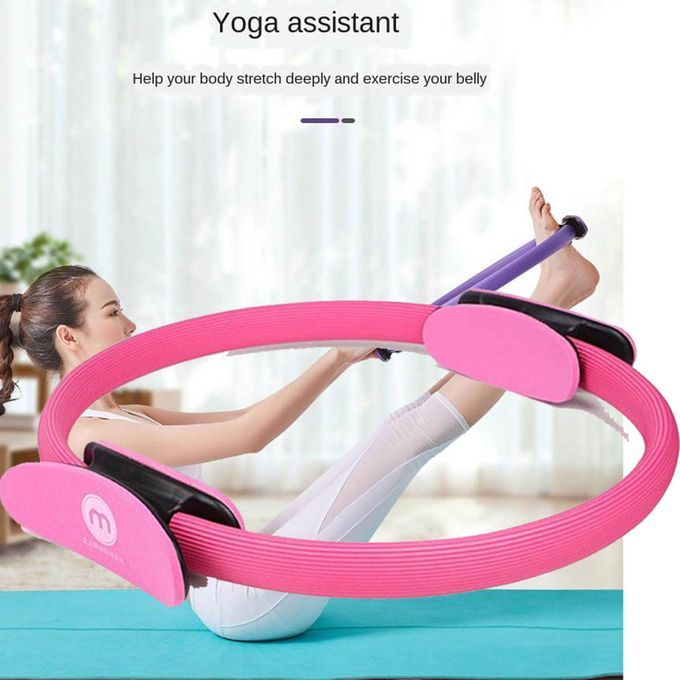 Yoga Pilate Ring   Circle Muscle Exercise Fitness Body Rose Red