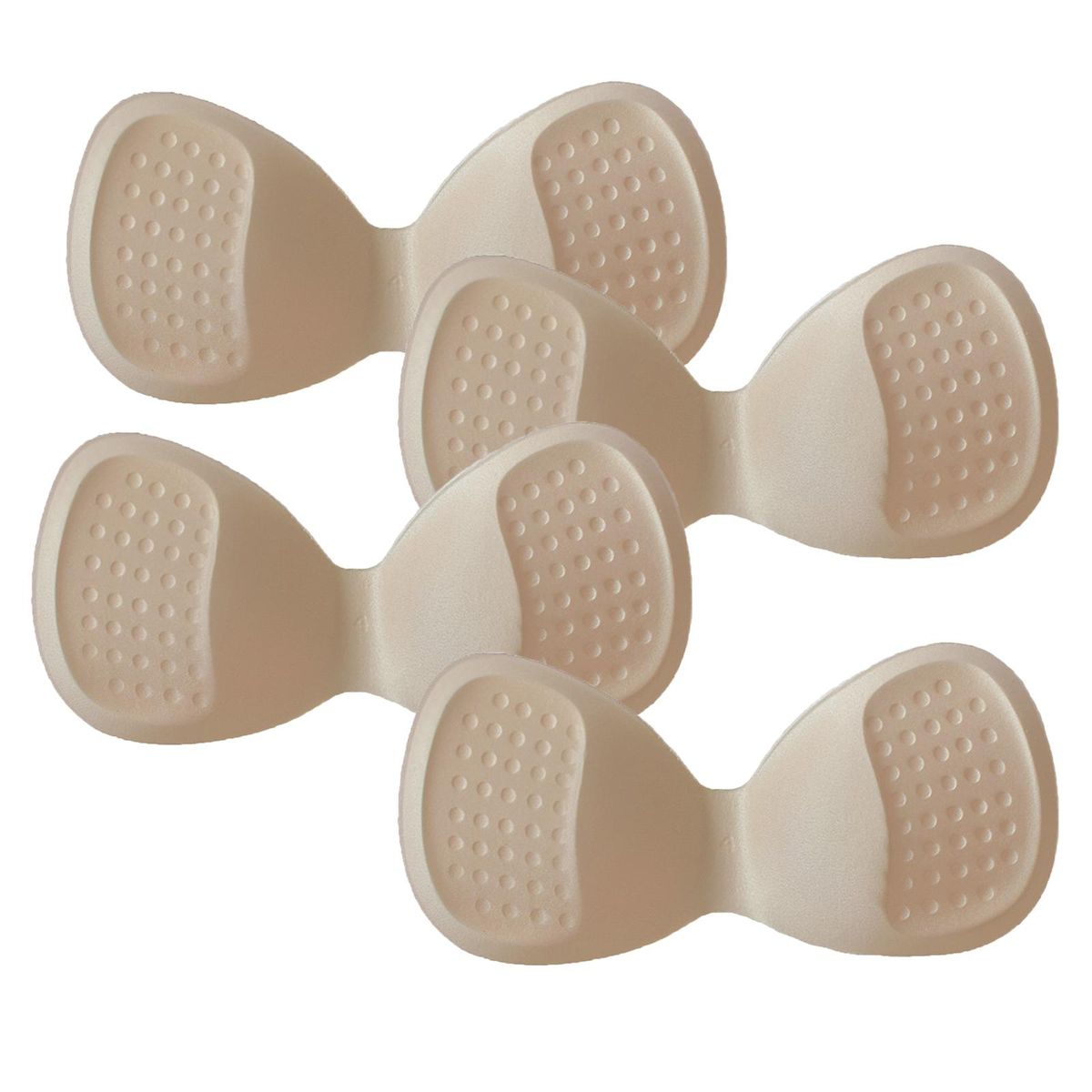 4Pcs Backless Bra Pads Inserts Push Up Bikini Top Invisible Brown