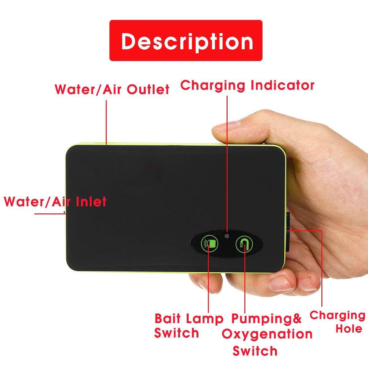 3 In 1 Rechargeable Automatic Water Pump Night Illumination With Hanging Bracket