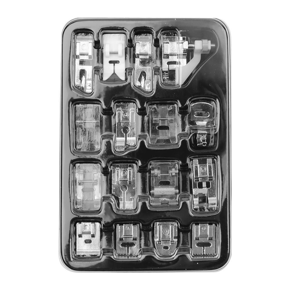 Sewing Machine Presser Feet Set 16PCS Professional Sewing Crafting Presser Foot Feet for Janome Brother Singer Sewing Machine Parts & Accessories Blind Stitch Darning Presser Feet Kit