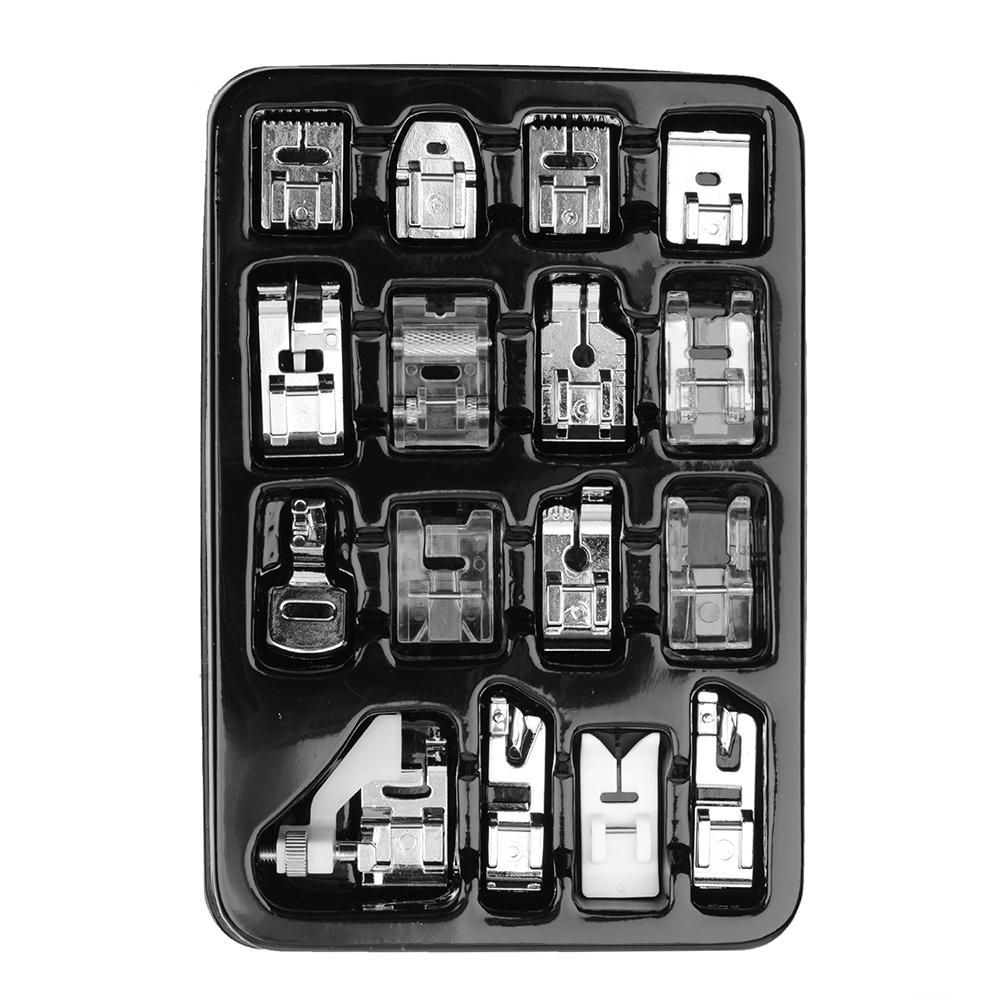 Sewing Machine Presser Feet Set 16PCS Professional Sewing Crafting Presser Foot Feet for Janome Brother Singer Sewing Machine Parts & Accessories Blind Stitch Darning Presser Feet Kit