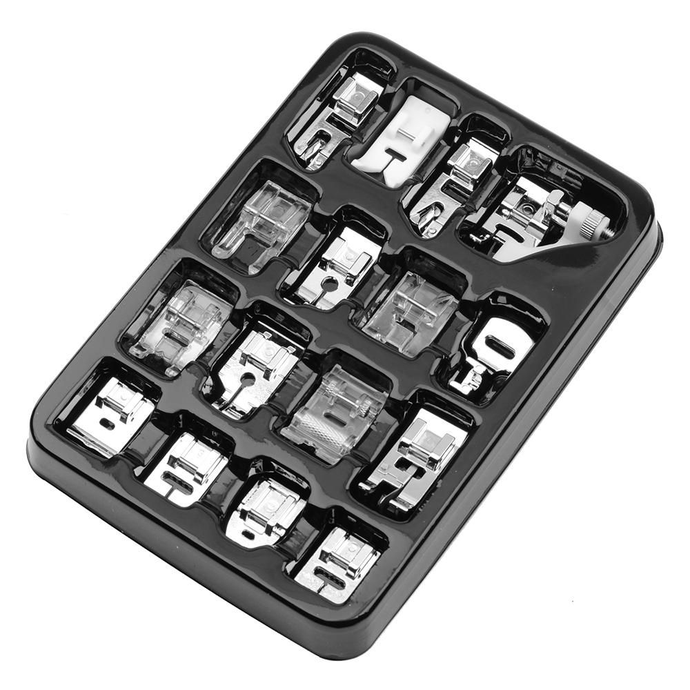 Sewing Machine Presser Feet Set 16PCS Professional Sewing Crafting Presser Foot Feet for Janome Brother Singer Sewing Machine Parts & Accessories Blind Stitch Darning Presser Feet Kit
