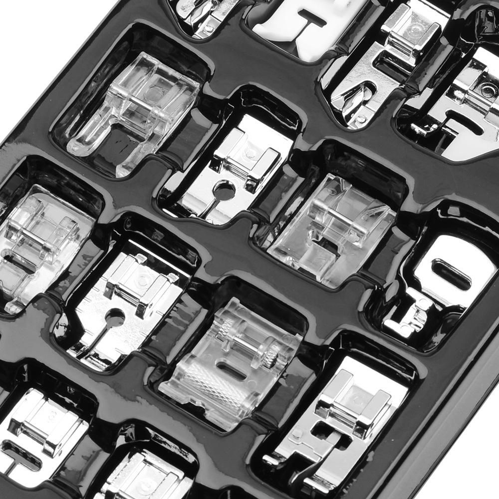 Sewing Machine Presser Feet Set 16PCS Professional Sewing Crafting Presser Foot Feet for Janome Brother Singer Sewing Machine Parts & Accessories Blind Stitch Darning Presser Feet Kit