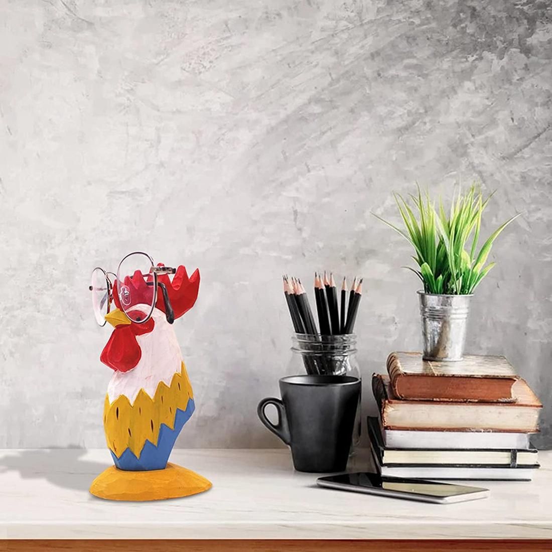 Animal Eyeglass Frame Animal-Shaped Hand-Carved Wooden Eyeglass Frame Eyeglass Frame Rooster