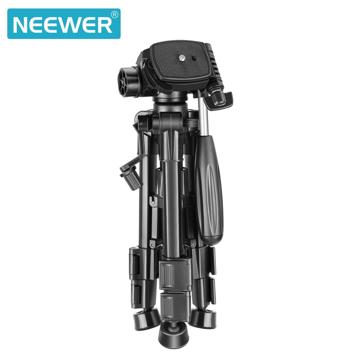 Mini Travel Tabletop Camera Tripod 24 Inches/62 Centimeters, Portable Aluminum With 3-Way Swivel Pan Head For DSLR Camera,Smartphones,DV Video Up To 6.6 Pounds/3 Kilograms (T210)