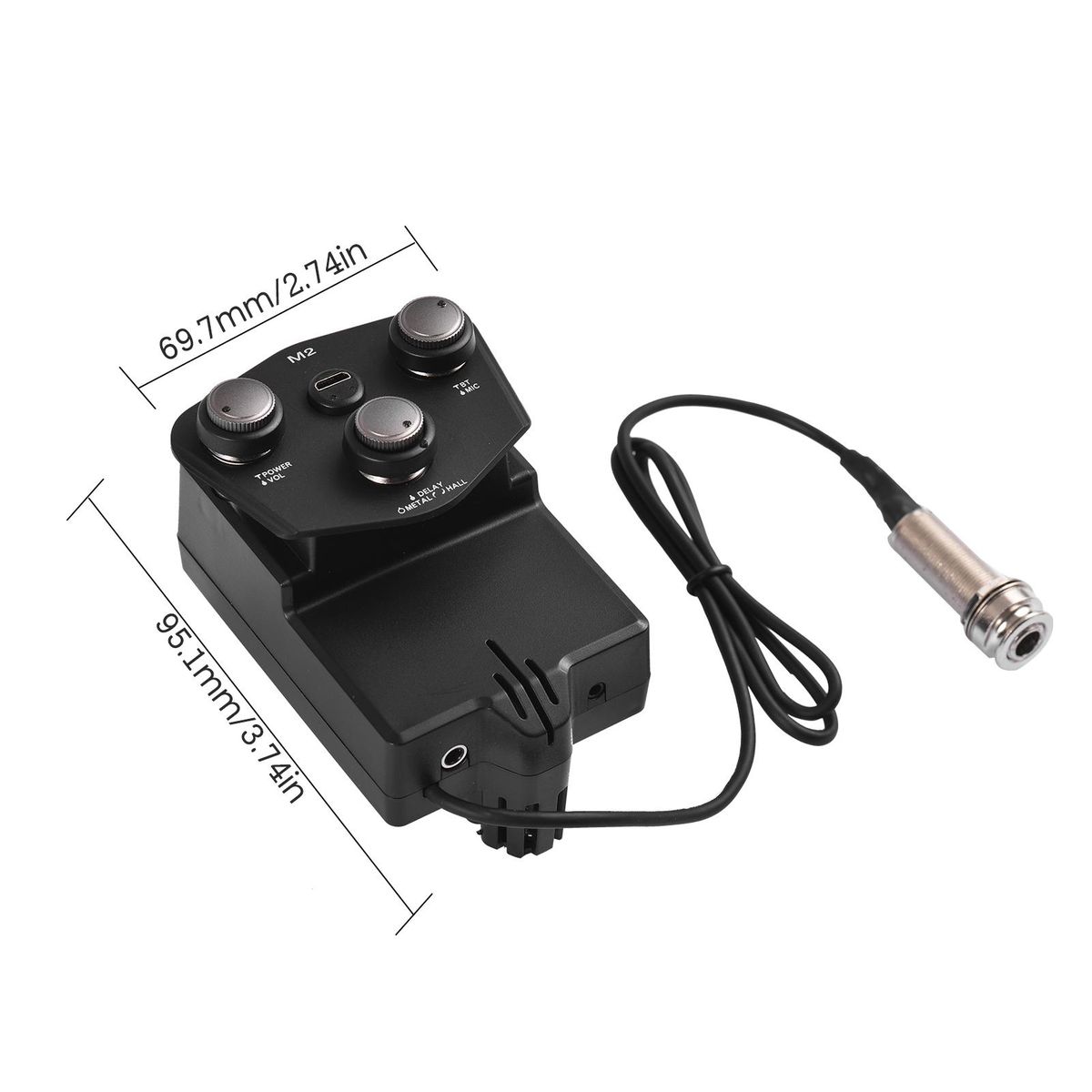 M2 Guitar Resonant Pickup Resonance Sound Pickup for Guitar with 2200mAh Lithium Battery BT Guitar Pickup DIY Kit for Classical & Folk Guitar